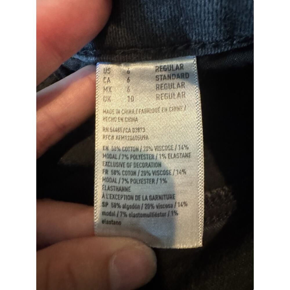 American Eagle Super Hi-Rise Stretch Jegging Black Distressed Skinny Jeans Sz 6 - Picture 9 of 10